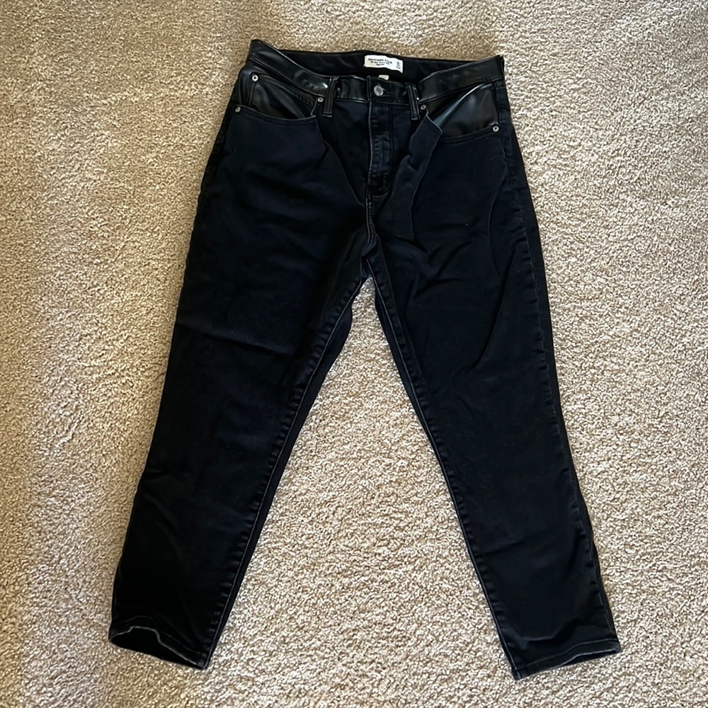 32/14 short - Mixed Fabric Curve Love High Rise Super Skinny Ankle Jean